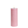 LED pillar candle, Dusty rose, Rustic, 7,8x20 cm