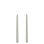 LED taper candle, Dusty green, Smooth, 2- pack, 2,3x25 cm