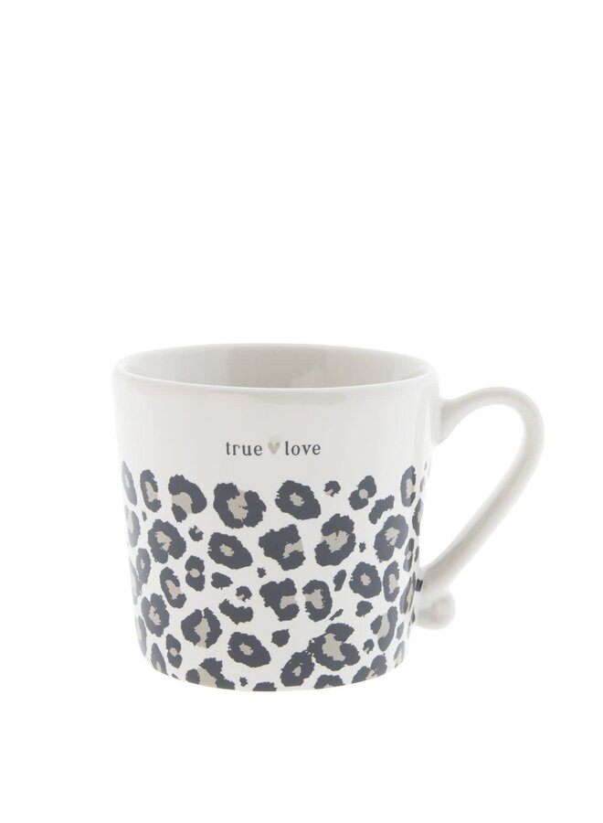 Mug White /Leopard True Love 8x7cm