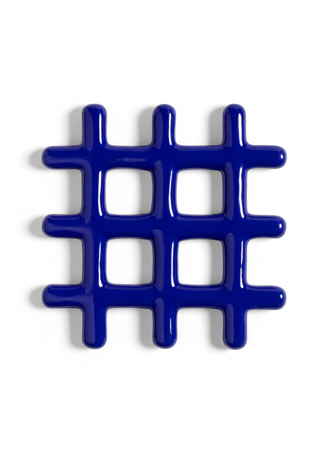 Trivet grid blue