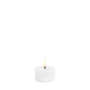 Led pillar melted candle, nordic white, smooth, 5x2,8 cm