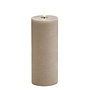 Led pillar melted candle, sandstone, Rustic, 7,8x20 cm