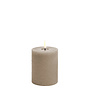 Led pillar melted candle, sandstone, Rustic, 7,8x10 cm
