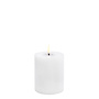 Led pillar melted candle, nordic white, smooth, 7.8x10cm