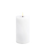 Led pillar melted candle, nordic white, rustic , 7.8x15cm