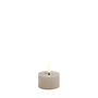 Led pillar melted candle, sandstone, smooth, 5x2,8 cm