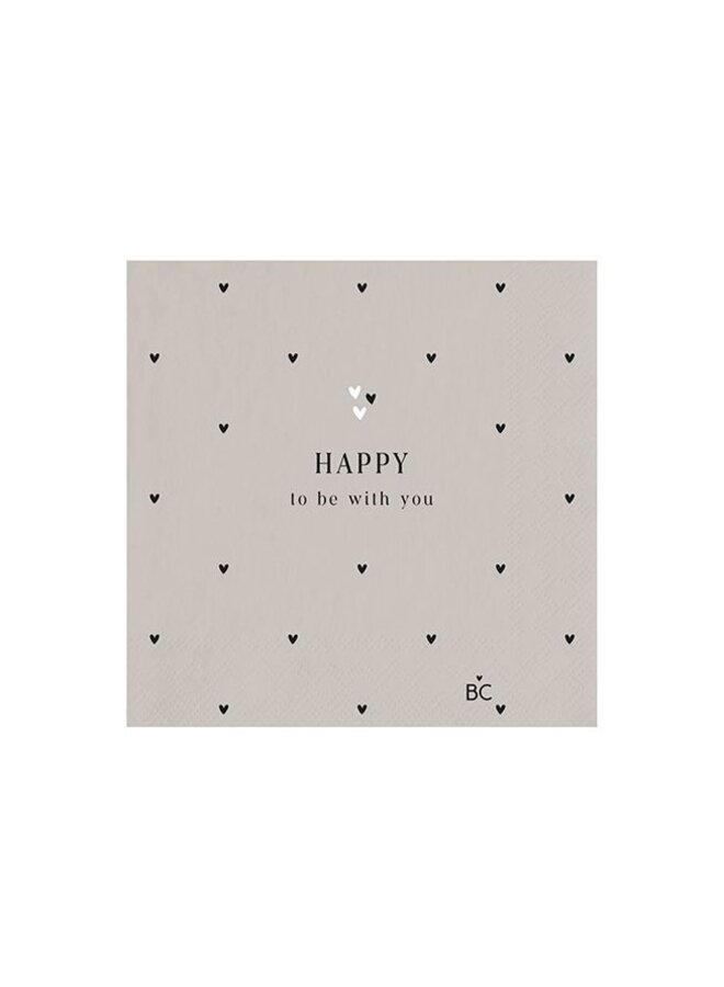 Napkin Titane/Happy 20 pcs 12,5x12,5cm
