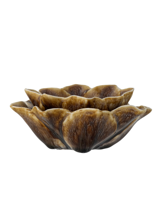 Dinah Votive, Brown, Stoneware