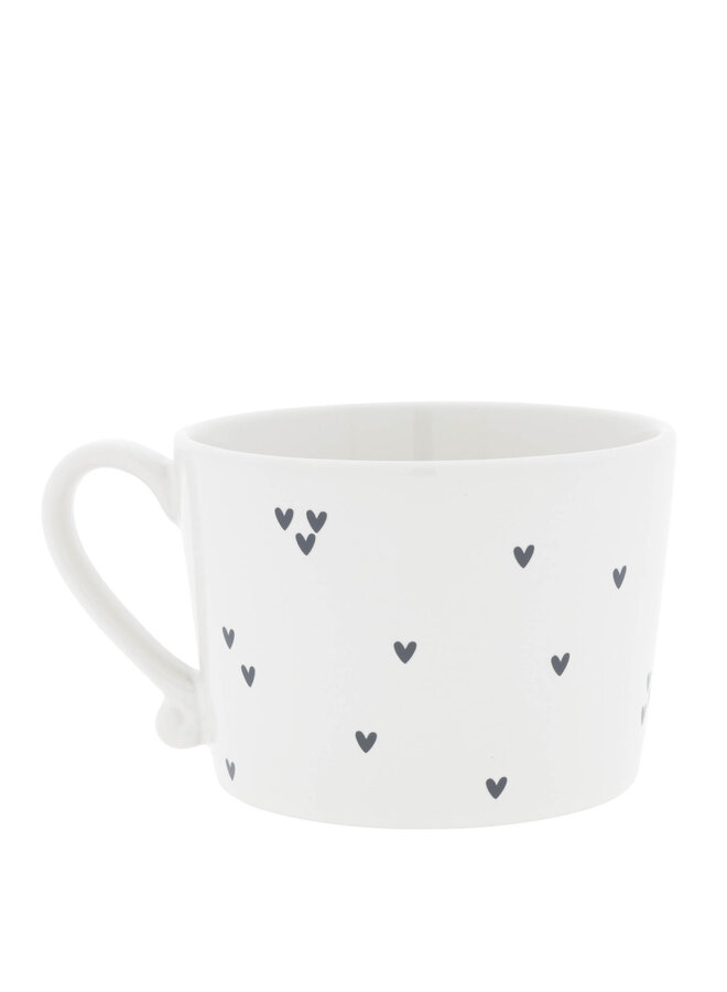 Cup White/Little Hearts Black