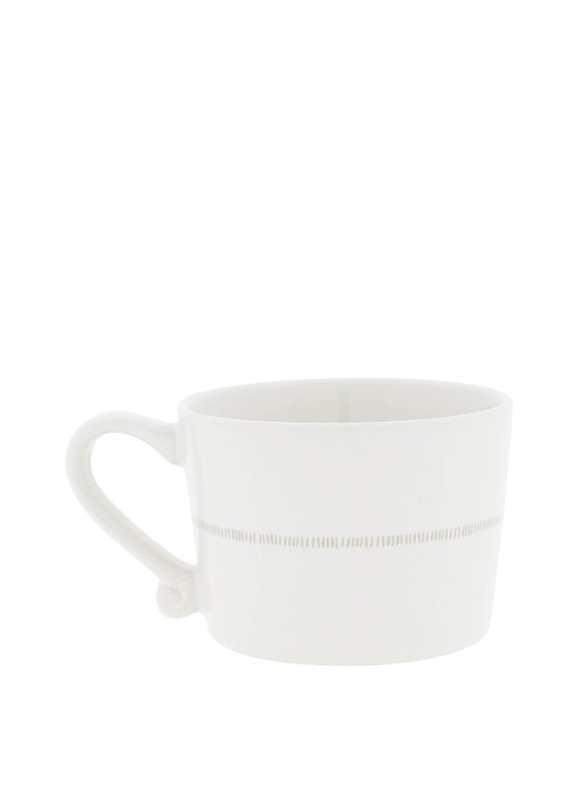 Cup White small Little Heart stripe