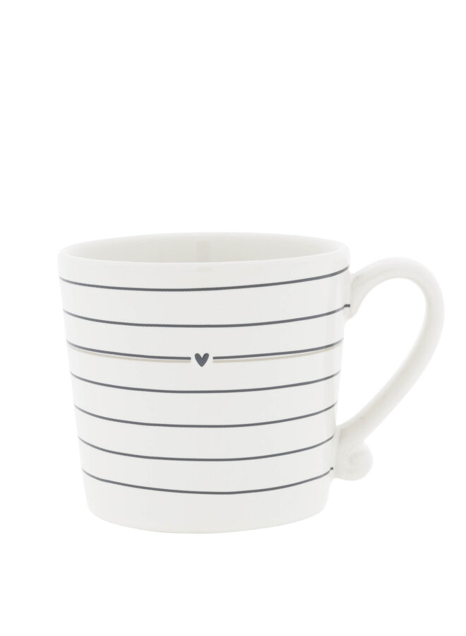 Mug White/Stripes Black