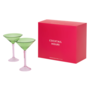 Martini cocktail glass, set of 2, in gift pack