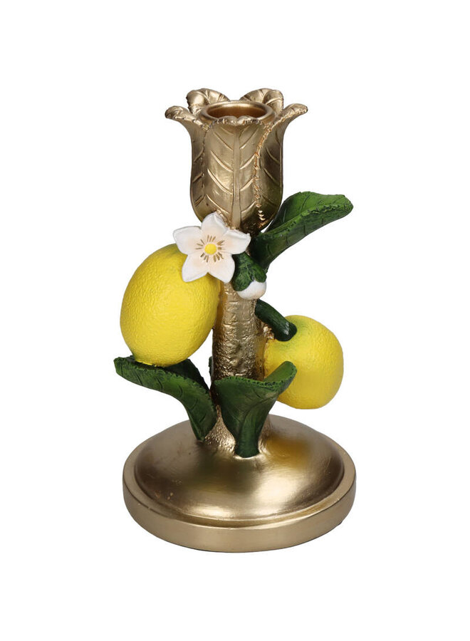 Candle Stick Lemon Polyresin