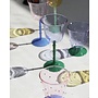 Wine glass dot purple set of 2 Klevering