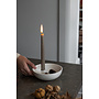 Lidatorp small glossy white candlestick