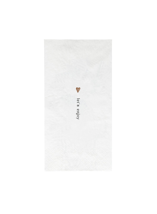Napkin White/X MAS 16 pcs 10x20cm