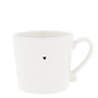 Mug White/heart black 8x7cm