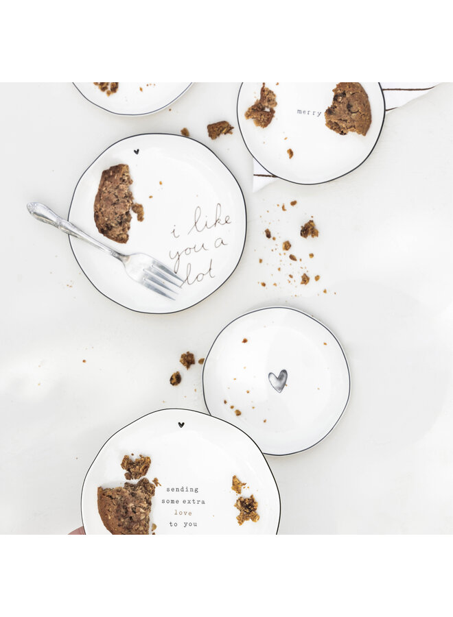 Cake Plate White/i like you a lot 16 cm