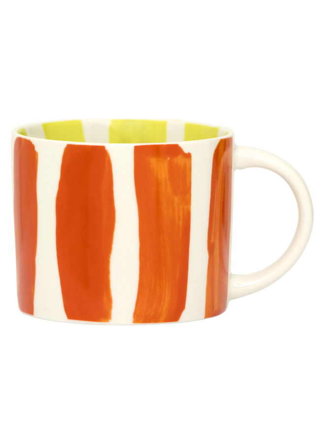 LINDA. x UNC mug Tazza with printed stripes inside & outside B