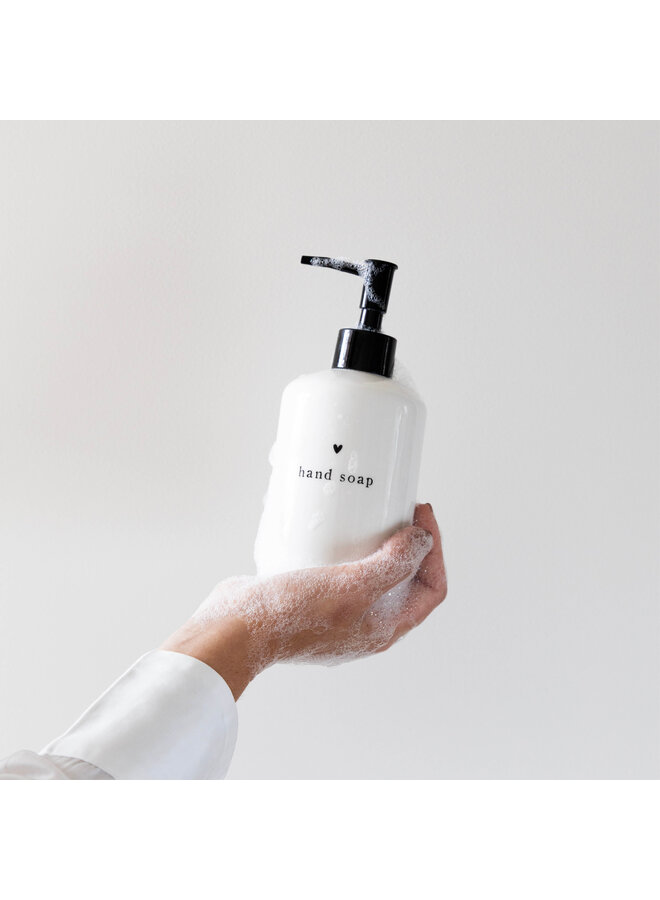 Soap Dispenser White/black heart