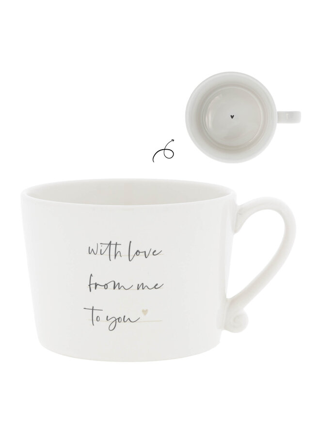 Cup White/from me to you10x8x7cm