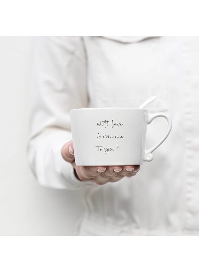 Cup White/from me to you10x8x7cm