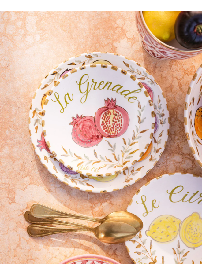 Medium plate fruits assiette Chabi Chic