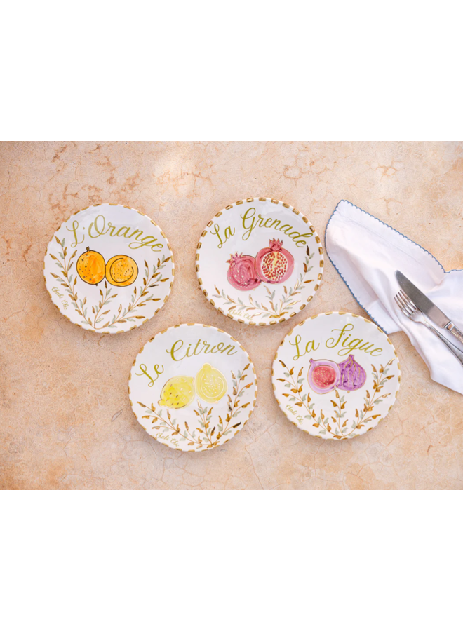 Medium plate fruits assiette Chabi Chic