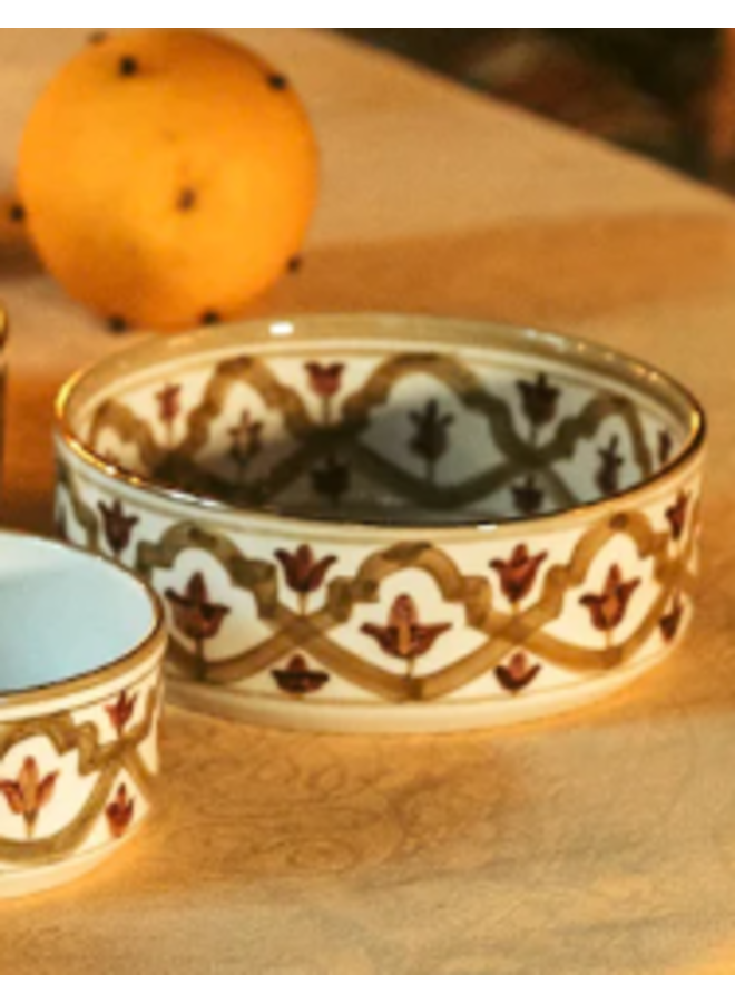 Straight serving dishe lmida kaki gold