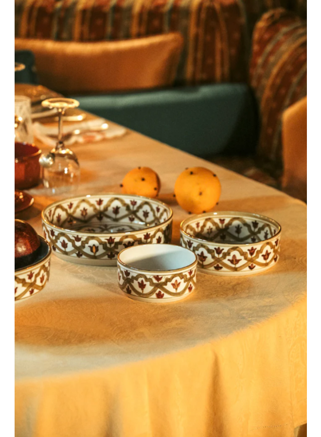 Straight serving dishe lmida kaki gold