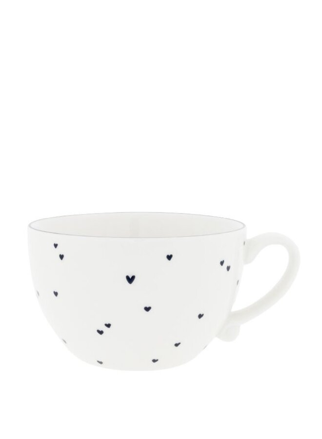 Soup Bowl White/Hearts 13x8 cm