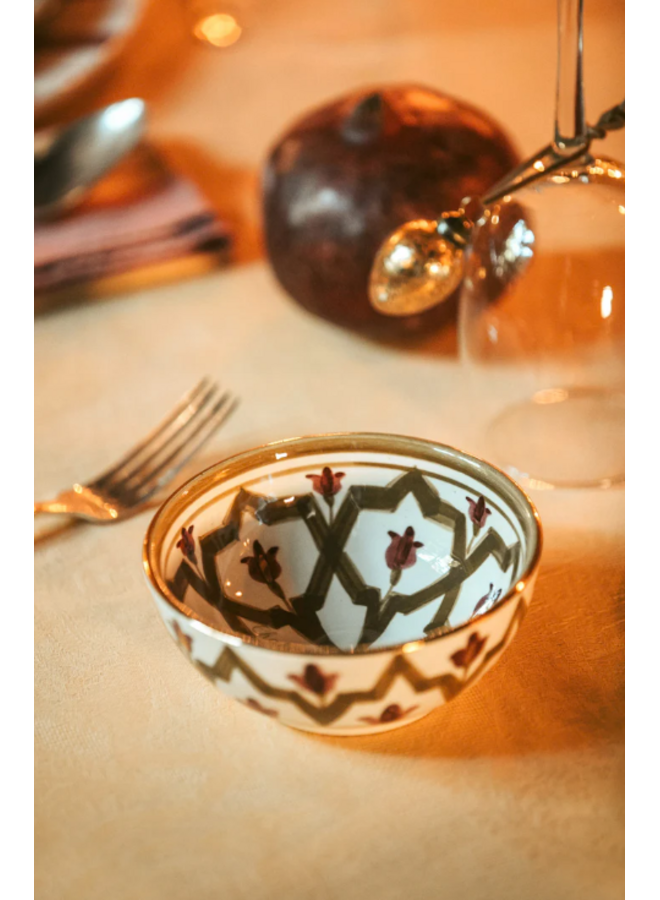 Small round bowl lmida kaki gold