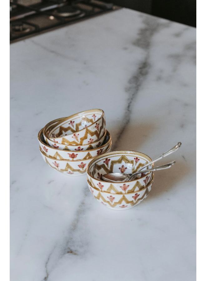 Small round bowl lmida kaki gold