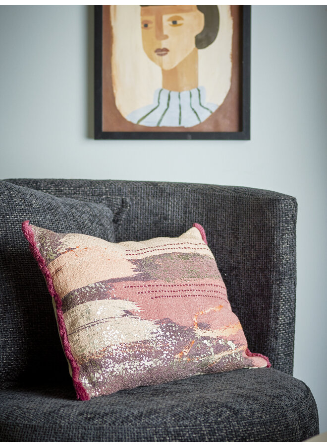 Bri Cushion, Brown, Cotton 50x35cm