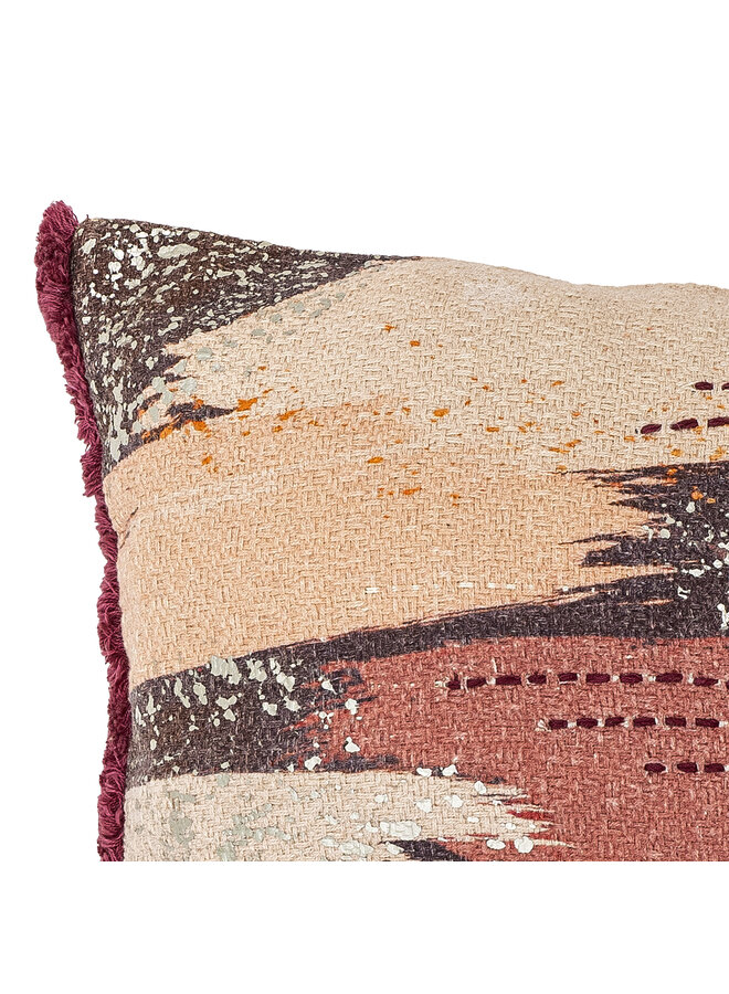 Bri Cushion, Brown, Cotton 50x35cm