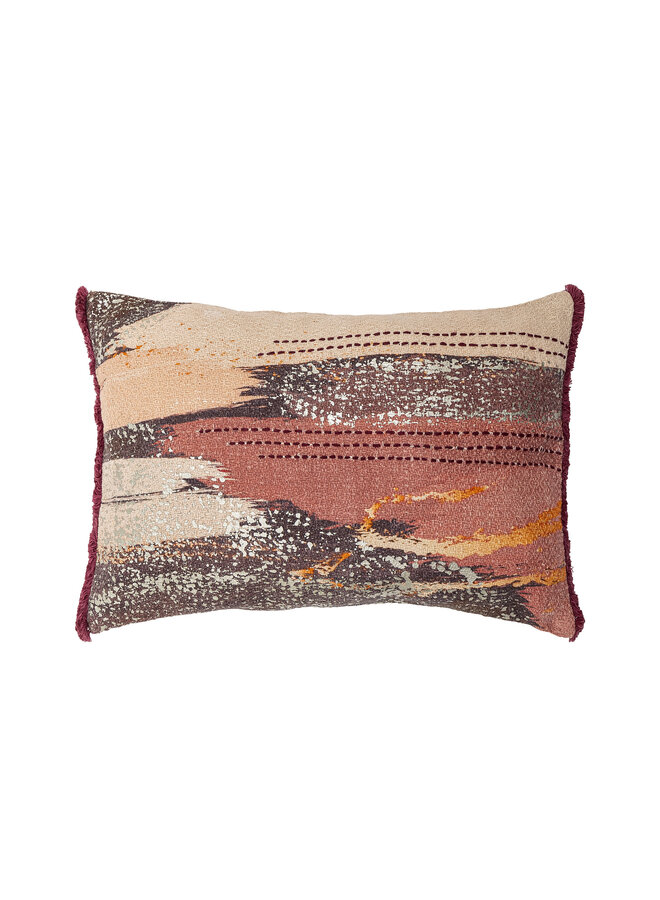 Bri Cushion, Brown, Cotton 50x35cm