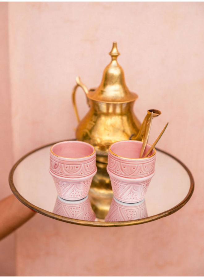 Beldi cup empreinte blush gold.ceramic small