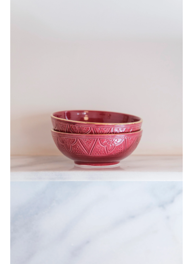 Lower bowl Empreinte aubergine gold