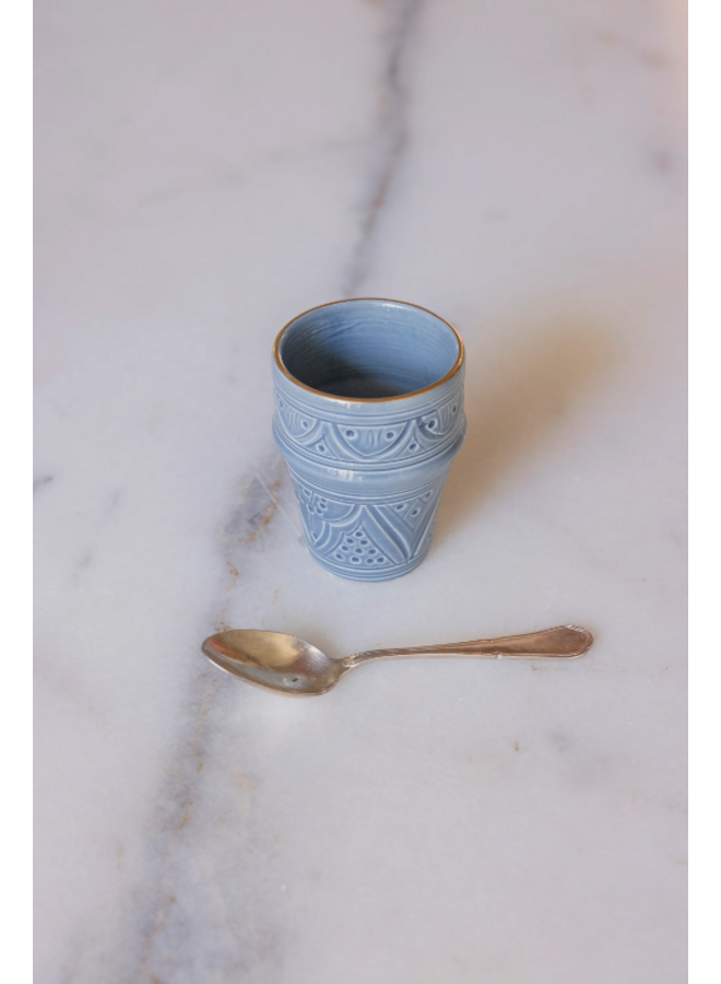 Medium cup Empreinte bleu stone