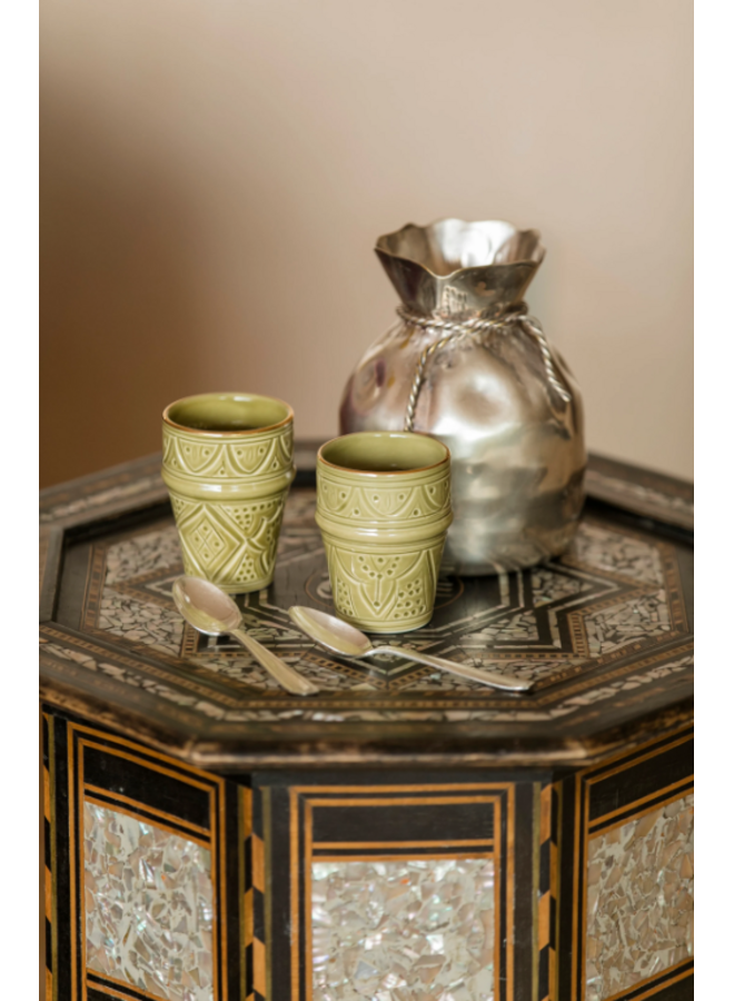 Medium cup empreinte kaki gold