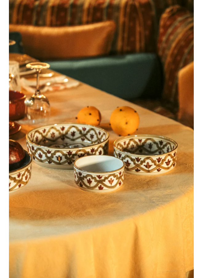 Straight  bowl  lmida kaki gold Chabi Chic 18cm