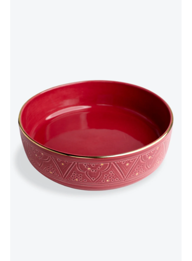 Straight serving dishes empreinte aubergine gold