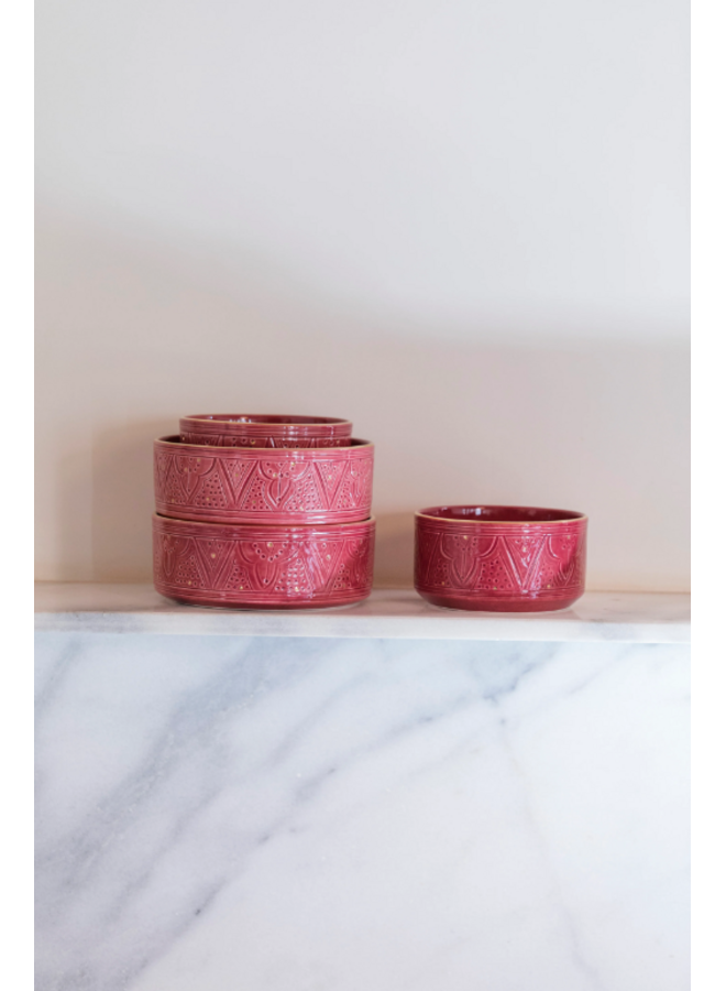 Straight serving dishes empreinte aubergine gold