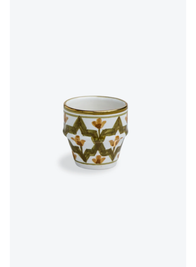 Small coffee cup Lmida kaki paille  gold