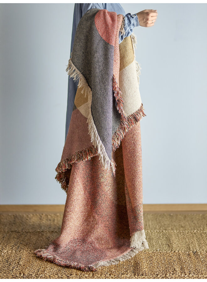 Arni Throw, Multi, Recycled Cotton 160x130cm