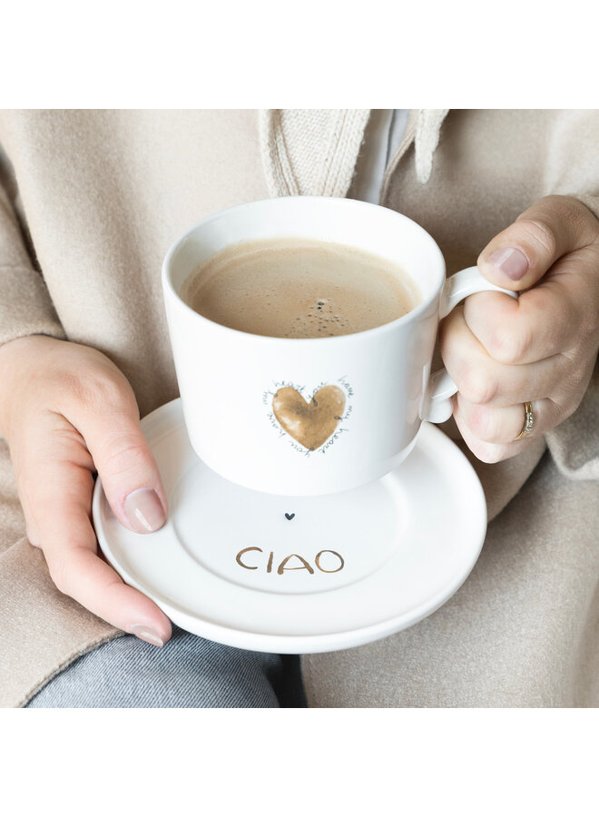Plate Cup 15cm White/CIAO