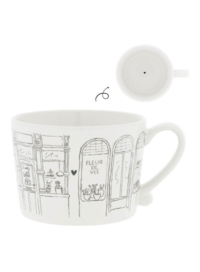 Cup White/Window Shopping 10x8x7cm