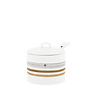 Sugar Bowl White/Brown and Black Stripes