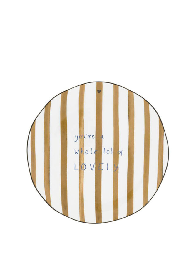 Dessert Plate Brown Big Stripes 19 cm