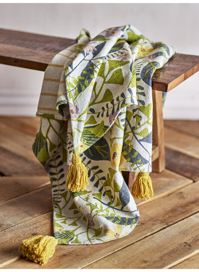Camelie Throw, Multi, Recycled Cotton 160x130cm